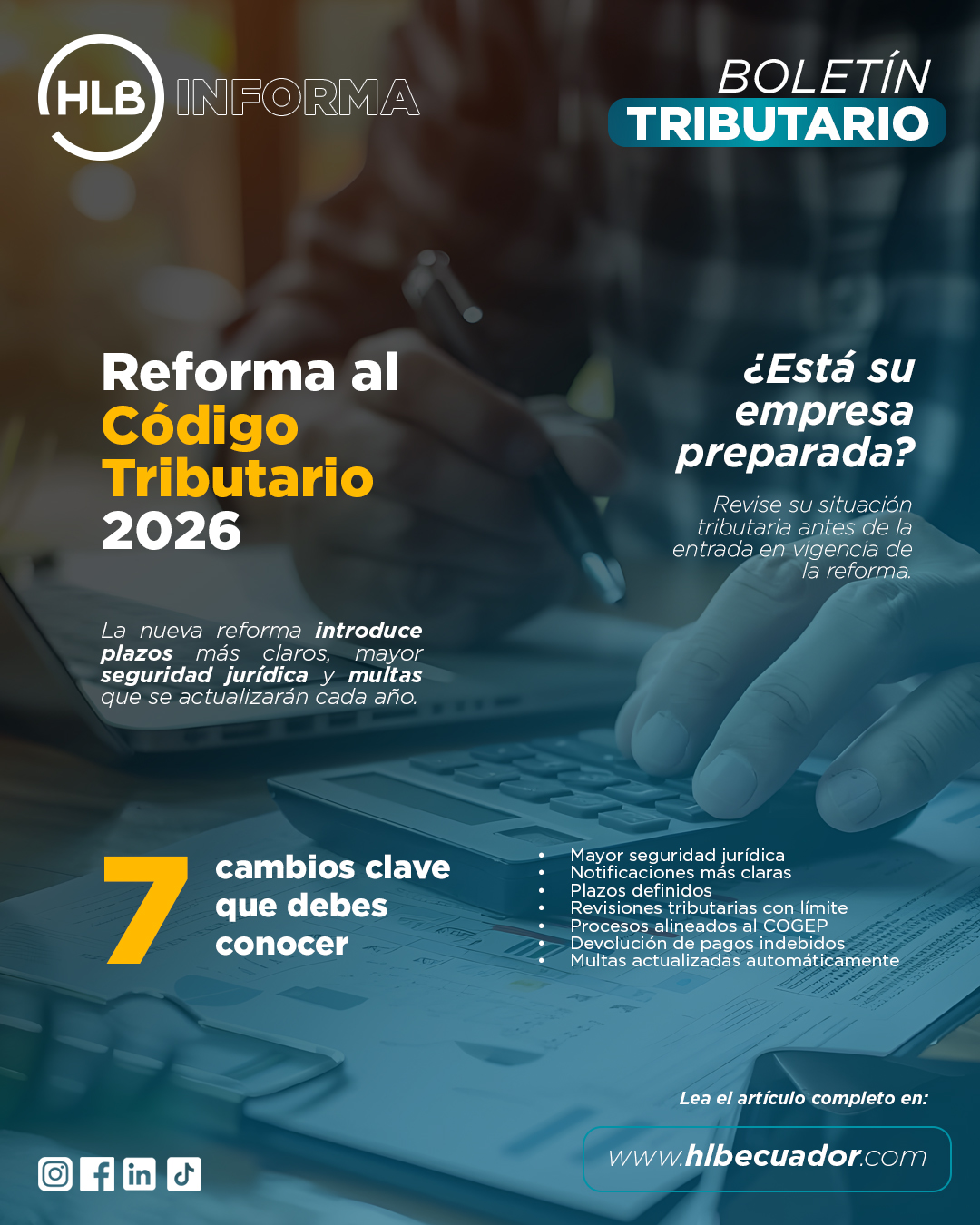 Reforma al código tributario 2026